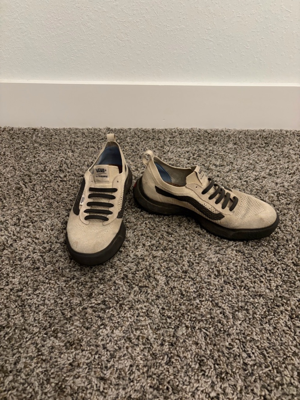 Vans Tan Canvas Low-Top Sneakers with Black Accents